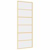 vidaXL Schuifdeur 76x205 cm helder ESG-glas en aluminium goudkleurig