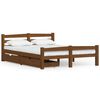 vidaXL Bedframe met 2 lades massief grenenhout honingbruin 140x200 cm