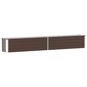 vidaXL Plantenbak verhoogd 320x40x45 cm gegalvaniseerd staal bruin