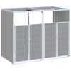 vidaXL Containerberging voor 2 containers 144x81x113 cm staal grijs