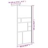 vidaXL Inloopdouchewand 80x195 cm ESG-glas wit