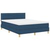 vidaXL LED Box Spring Bed met matras met LED Blauw 160 x 200 cm Stof