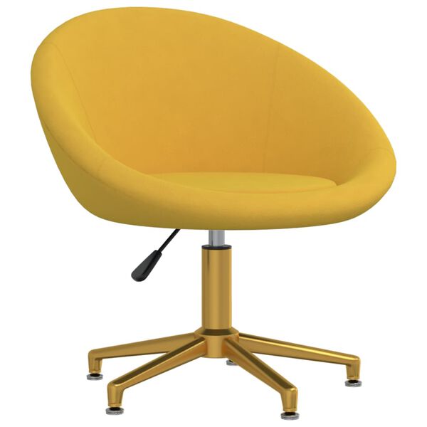 vidaXL Eetkamerstoelen 6 st fluweel geel