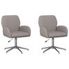 vidaXL Draaiende Bureaustoelen 2 st Stof 54 x 58 x 90 cm Taupe