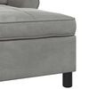 vidaXL Chaise Lounge met kussen Lichtgrijs 91 x 157 x 91 cm Fluweel