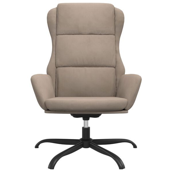 vidaXL Relaxstoel kunstsu&egrave;de taupe