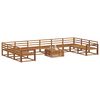 vidaXL Buiten bankenset 11 pcs Naturel Massief Acaciahout