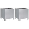 vidaXL Plantenbakken 2 st 30x30x30 cm gegalvaniseerd staal