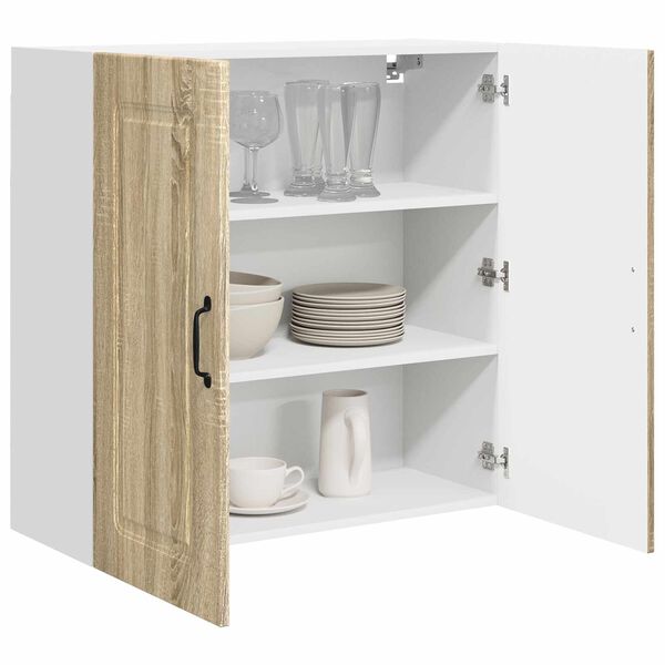 vidaXL Keukenkast Kalmar Sonoma Eiken 80 x 31 x 80 cm Bewerkt hout