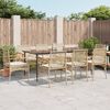 vidaXL 9-delige Tuinset met kussens poly rattan beige