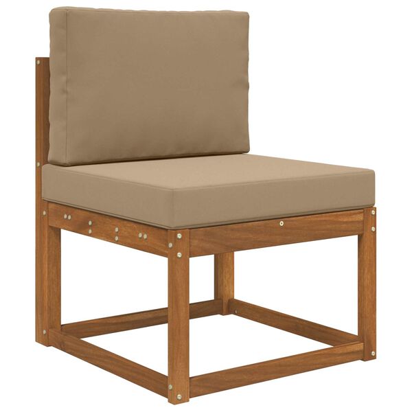 vidaXL Buiten bankkussen 2 pcs Taupe Polyester