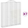 vidaXL Schanskorven 7 st gewelfd 200x30x220/240 cm ijzer