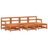 vidaXL Tuin loungeset 7 pcs Wasbruin Massief grenenhout