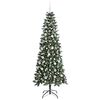 vidaXL Kunstkerstboom met 300 LED Groen 210 cm PVC en Plastic en Staal