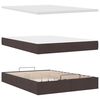vidaXL Ottoman bed met matras 140x200cm stof donkerbruin
