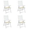 vidaXL Tuinstoelkussens 4 st 50x50x4 cm oxford stof cr&egrave;mekleurig