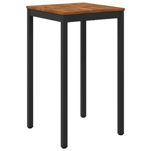 vidaXL Tuinbar Tafel Naturel en Zwart 60 x 60,5 x 105 cm