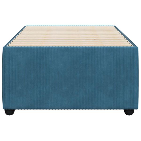 vidaXL Bedframe fluweel blauw 100x200 cm