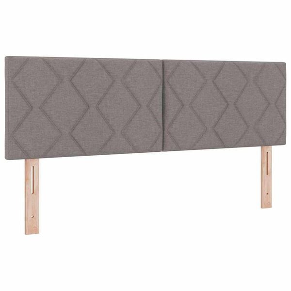vidaXL Boxspringbed met matras Taupe 190 x 140 cm Polyester