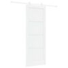 vidaXL Schuifdeur 78 x 202 cm Bewerkt hout Wit