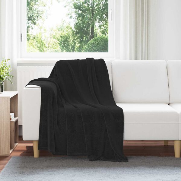 vidaXL Kleden 6 stuks Zwart 130 x 150 cm Fleece