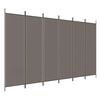 vidaXL Kamerscherm met 6 panelen 300x220 cm stof antracietkleurig