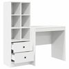 vidaXL Bureau met lade 2 pcs Wit
