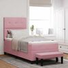 vidaXL Boxspring bed met matras Roze 100 x 200 cm Fluweel