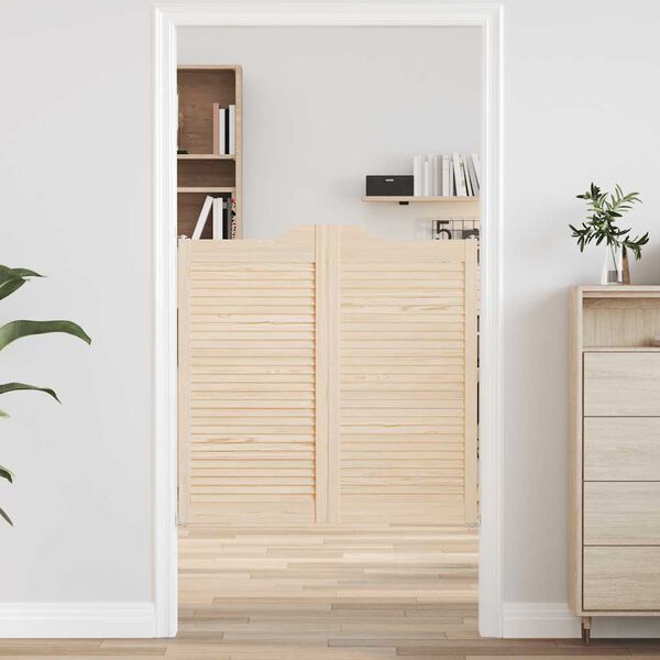 vidaXL Draaideuren louvredesign 1-paar 100x100 cm massief grenenhout