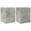 vidaXL TV Wandkast 2 st Beton Bewerkt hout