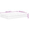 vidaXL Pocketveringmatras middelhard-hard 140x200 cm