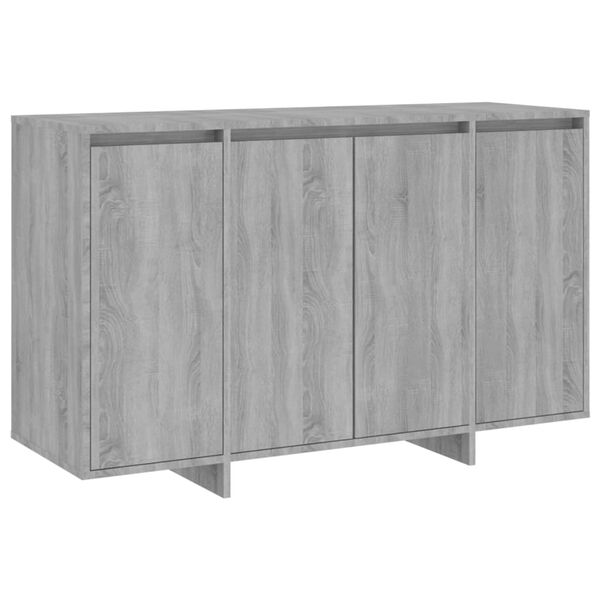 vidaXL Dressoir 120x41x75 cm bewerkt hout grijs sonoma eikenkleurig