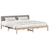 vidaXL Bedframe Bruin en taupe 200 x 200 cm Massief grenenhout