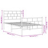 vidaXL Bedframe met hoofd- en voeteneinde metaal zwart 75x190 cm