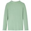 Kindershirt met lange mouwen lage col 128 donkermintkleurig