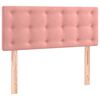 vidaXL Boxspring met matras fluweel roze 90x200 cm