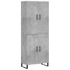 vidaXL Hoge kast 69,5x34x180 cm bewerkt hout betongrijs