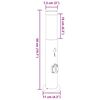 vidaXL Bolderverlichting met sensor en stopcontact 50 cm roestvrij staal IP44