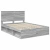 vidaXL Bedframe Grijs Sonoma 160 x 200 cm Massief grenenhout