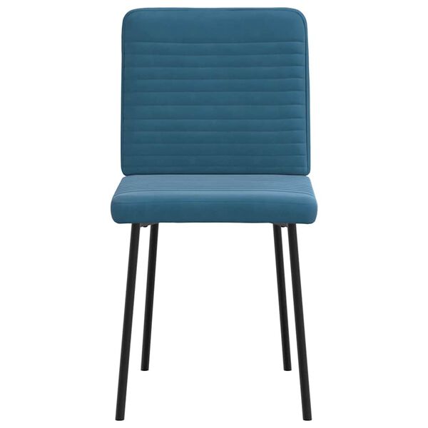 vidaXL Eetkamerstoelen 2 st fluweel blauw