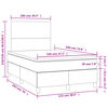 vidaXL Boxspring met matras en LED stof donkerbruin 120x190 cm