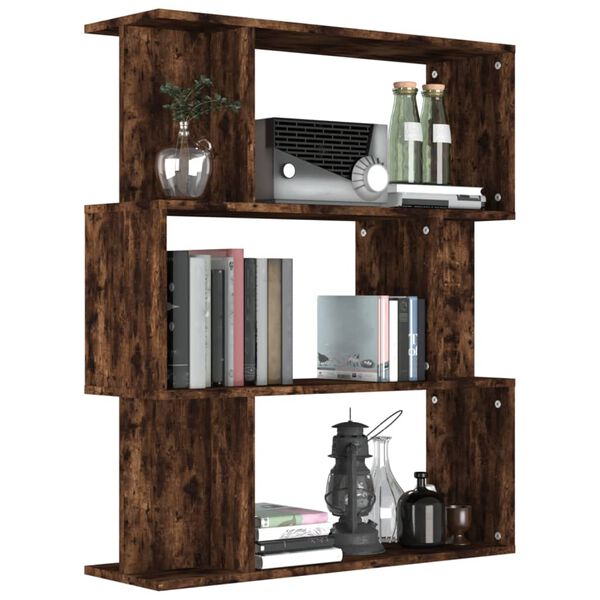 vidaXL Boekenkast / kamerscherm 80x24x96 cm bewerkt hout gerookt eiken