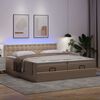 vidaXL Ottoman bed met matrassen en LED's 160x200cm kunstleer