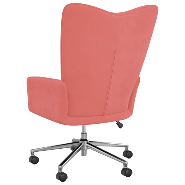 vidaXL Relaxstoel fluweel roze