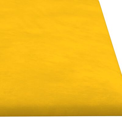 vidaXL Wandpanelen 12 st 1,08 m² 60x15 cm fluweel geel