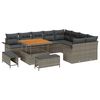 vidaXL Tuin Sofa Set met kussen met opslag met kussen 12 pcs Grijs