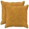 vidaXL Kussensloop 2 st HOUTEN Geel 70 x 70 cm Microfiber Fleece