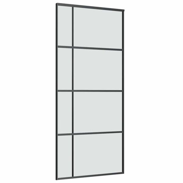 vidaXL Schuifdeur met beslag 90x205 cm ESG-glas en aluminium
