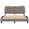 vidaXL Bedframe met LED zonder matras "Hvar" 140x200 cm stof taupe