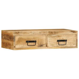 vidaXL Tv-meubel wandmontage 80x30x19 cm massief ruw mangohout